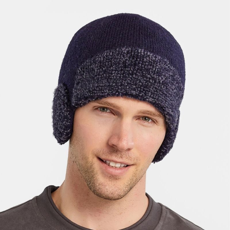 Máscara Desmontable Unisex De Doble Uso Más Gorro De Punto Grueso Y Cálido A Prueba De Viento Para La Cara Protección Para Los Oídos Para Montar