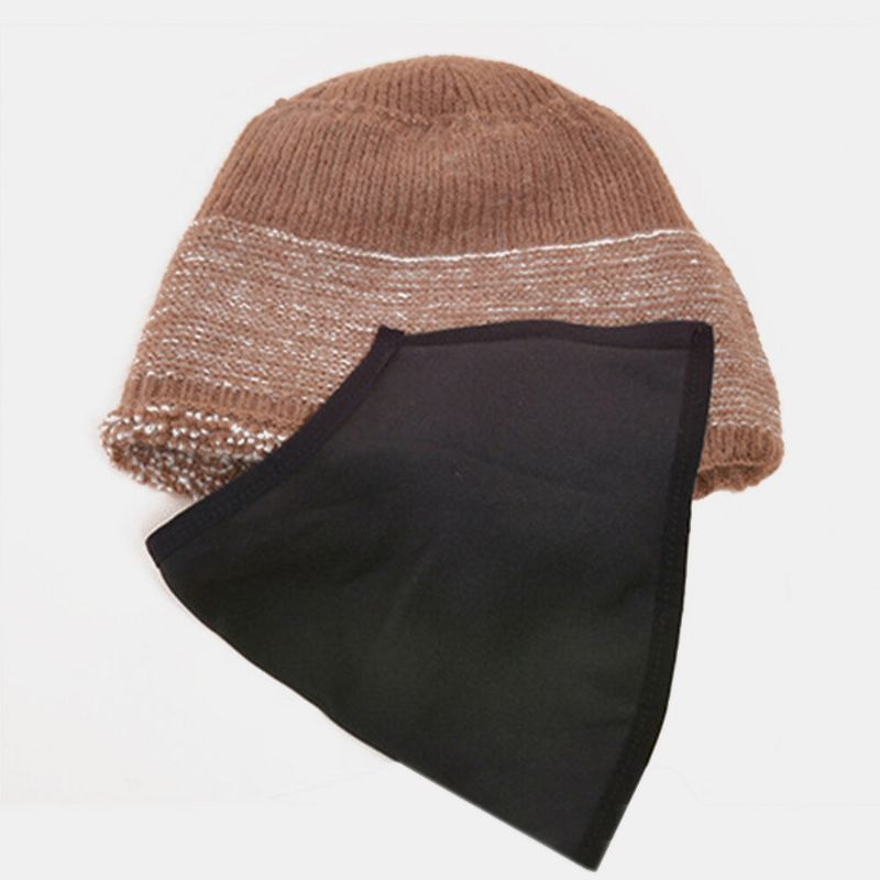 Máscara Desmontable Unisex De Doble Uso Más Gorro De Punto Grueso Y Cálido A Prueba De Viento Para La Cara Protección Para Los Oídos Para Montar