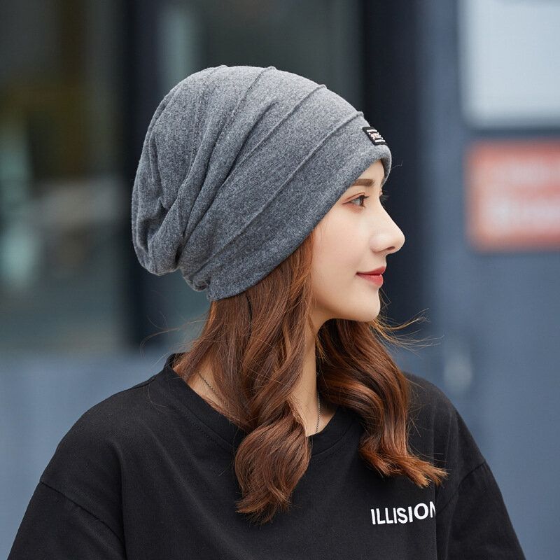 Mujeres Algodón Casual Rayas Al Aire Libre Patrón Floral Color Sólido Sombrero De Punto Gorro Sin Ala