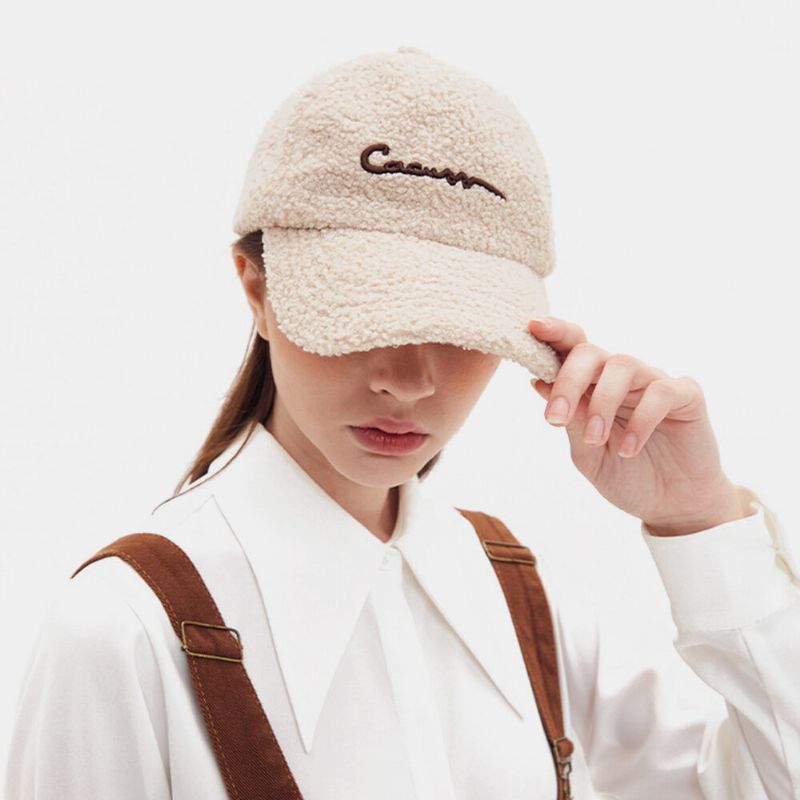 Mujeres Felpa Gruesa Plus Circunferencia De La Cabeza Casual Suave Cálido Sombrero De Béisbol Gorra Con Visera