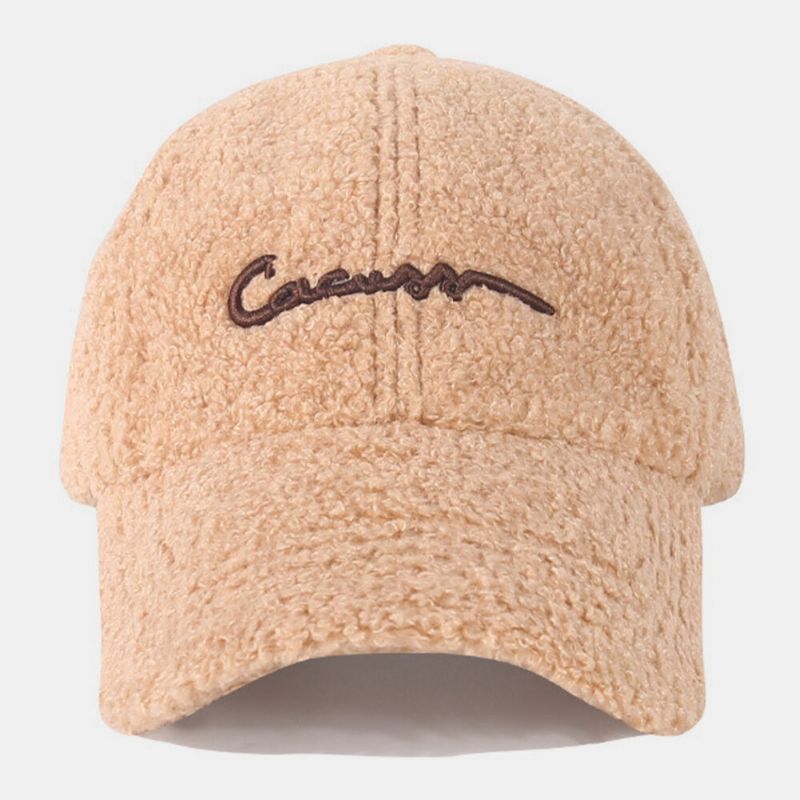 Mujeres Felpa Gruesa Plus Circunferencia De La Cabeza Casual Suave Cálido Sombrero De Béisbol Gorra Con Visera