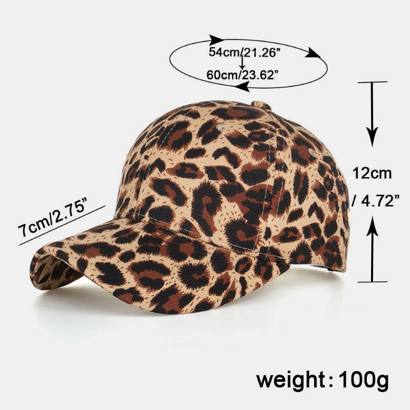 Mujeres Hombres Gorra De Béisbol De Leopardo Sombrero De Sol Transpirable