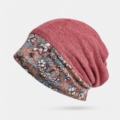 Mujeres Invierno Algodón Costura Multiusos Casual Beanie Cap Cuello Sombrero