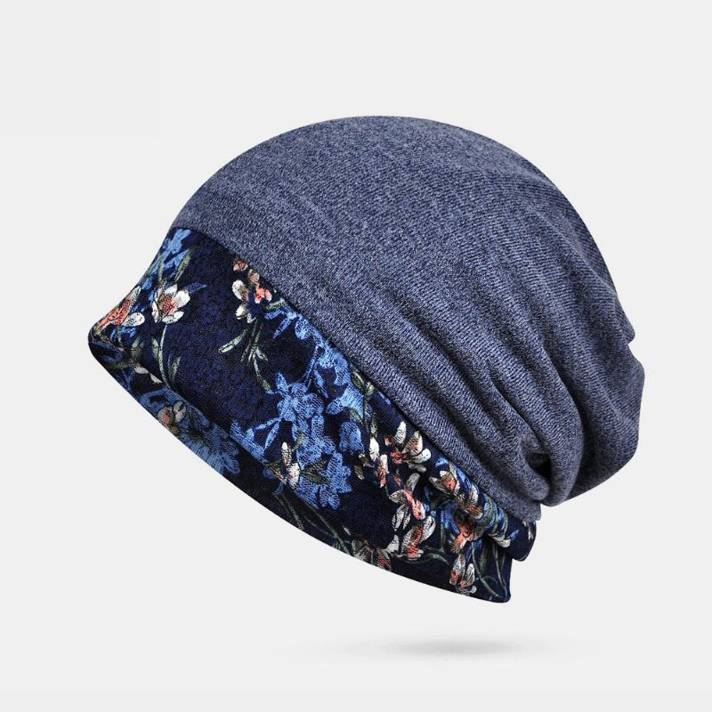 Mujeres Invierno Algodón Costura Multiusos Casual Beanie Cap Cuello Sombrero