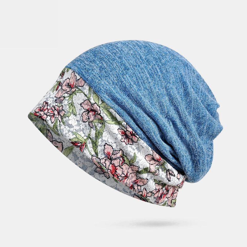 Mujeres Invierno Algodón Costura Multiusos Casual Beanie Cap Cuello Sombrero