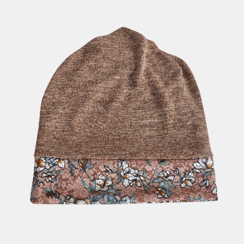 Mujeres Invierno Algodón Costura Multiusos Casual Beanie Cap Cuello Sombrero