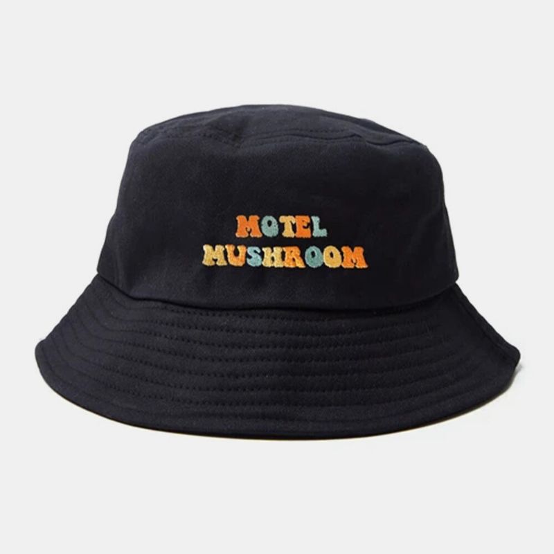 Mujeres Y Hombres Motel Mushroom Print Pattern Outdoor Casual Sunshade Bucket Hat