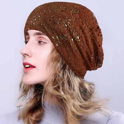 New Knitting Cutout Beanie Hat Gorras Transpirables