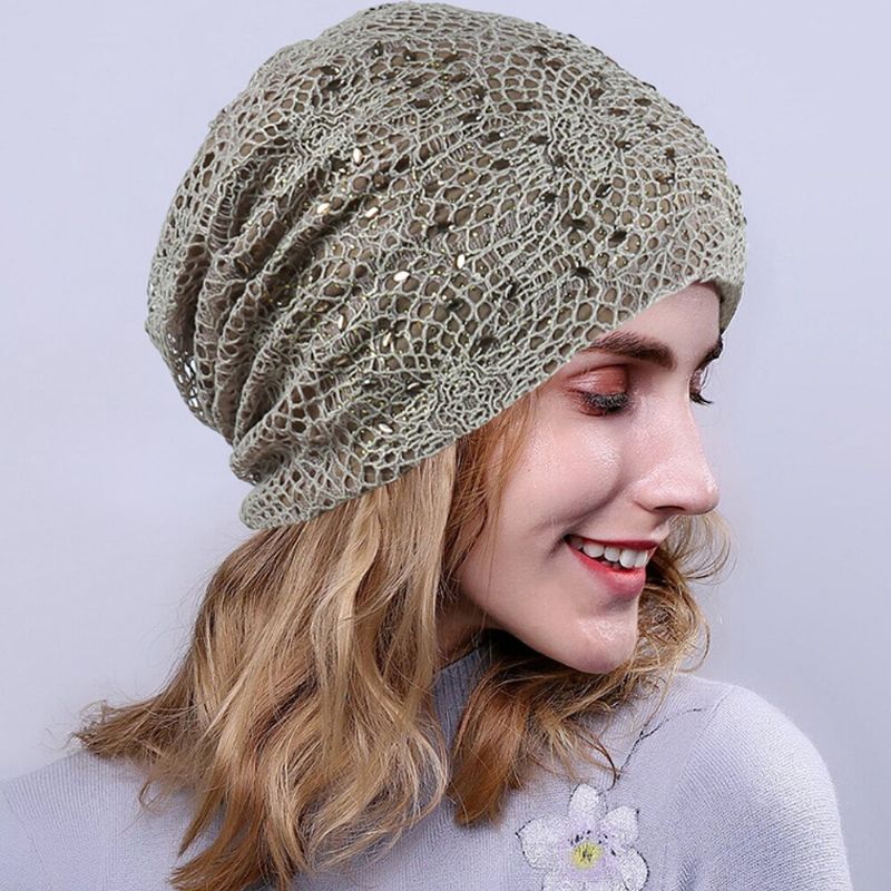 New Knitting Cutout Beanie Hat Gorras Transpirables