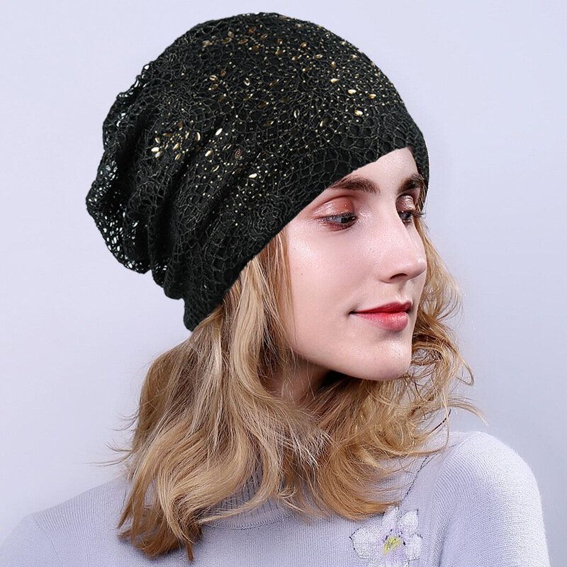 New Knitting Cutout Beanie Hat Gorras Transpirables