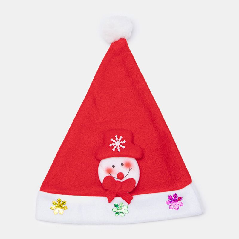 Niño Adulto Festivo Vestido De Navidad Sombrero De Papá Noel Iluminación Led Dibujos Animados Animal Figura Patrón Beanie Sombrero De Navidad