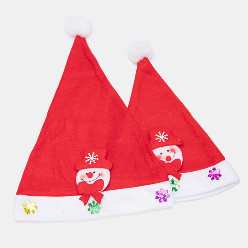 Niño Adulto Festivo Vestido De Navidad Sombrero De Papá Noel Iluminación Led Dibujos Animados Animal Figura Patrón Beanie Sombrero De Navidad