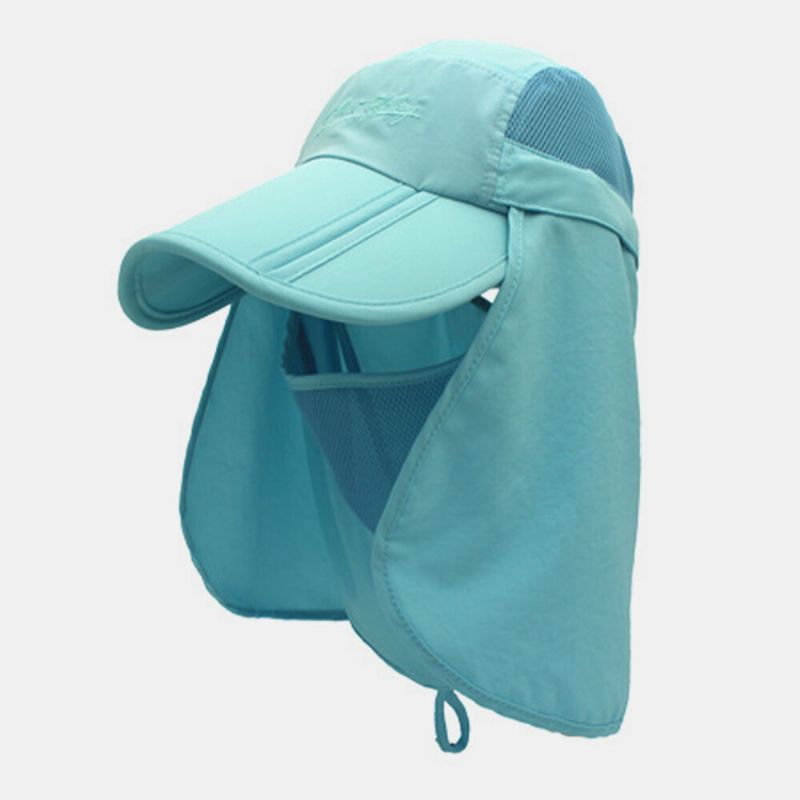 Parasol De Verano De Ala Ancha Unisex De Doble Uso Protección Uv Viseras Desmontables Y Transpirables Sombrero De Béisbol