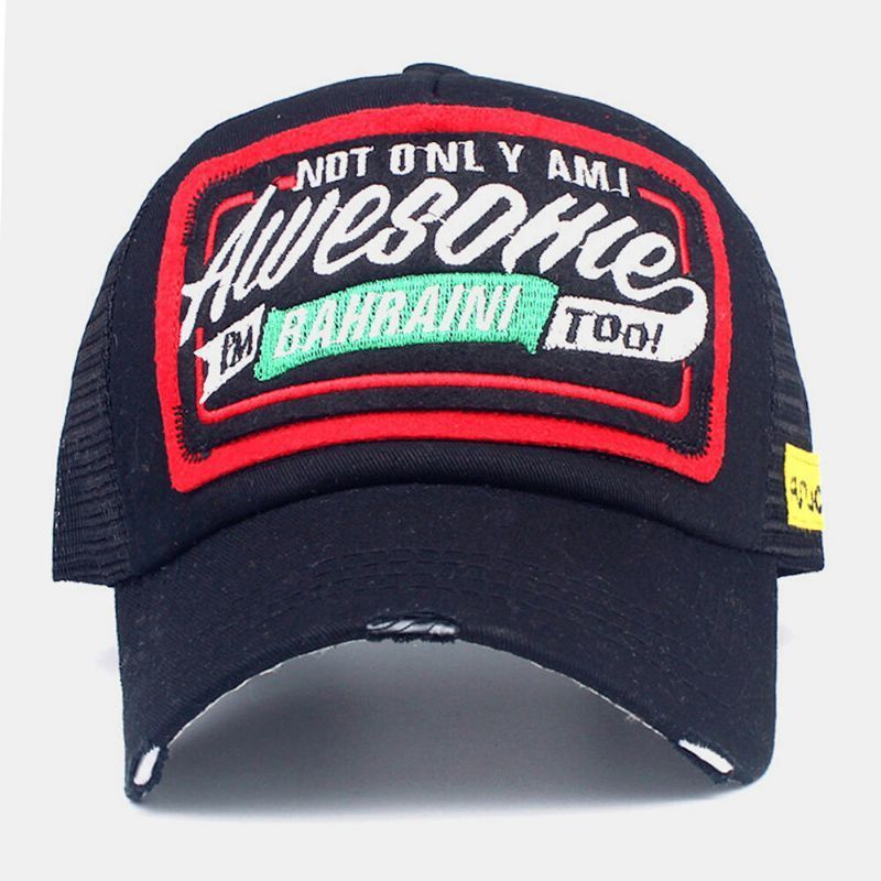 Parche De Algodón Unisex Patrón De Bordado De Letras Moda Estilo Hip-hop Sombrero De Béisbol Sombrero De Camionero