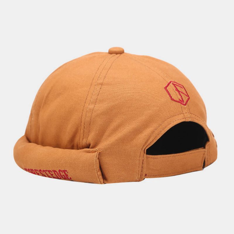 Patrón De Bordado De Letras De Algodón Unisex Moda Street Trend Gorro Sin Ala Gorra De Propietario Gorra De Calavera