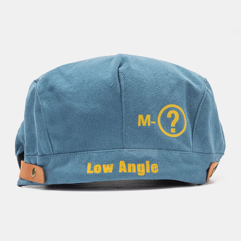 Patrón De Letra De Sutura De Algodón Unisex Estilo Británico Sombrero Inverso Informal Sombrero Literario Boina Gorras