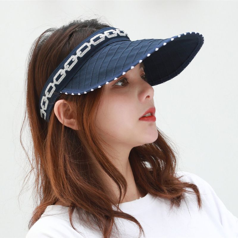 Sombreado De Verano Plegable Para Mujer Sombrero De Copa Vacío Gorra Plegable De Doble Uso