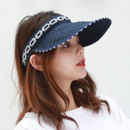 Sombreado De Verano Plegable Para Mujer Sombrero De Copa Vacío Gorra Plegable De Doble Uso