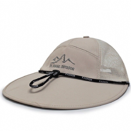 Sombrero De Béisbol Con Sombrilla De Algodón De Verano Para Mujer Para Hombre Gorra Ajustable Transpirable De Malla Informal Al Aire Libre