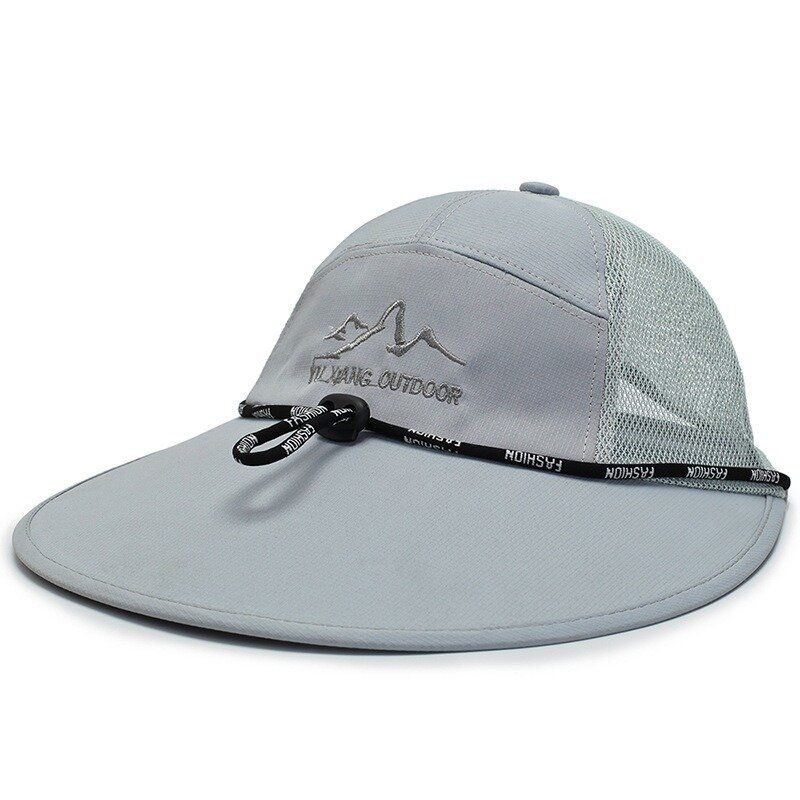 Sombrero De Béisbol Con Sombrilla De Algodón De Verano Para Mujer Para Hombre Gorra Ajustable Transpirable De Malla Informal Al Aire Libre