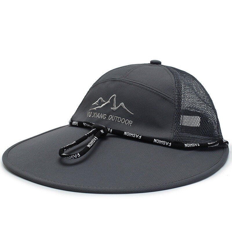 Sombrero De Béisbol Con Sombrilla De Algodón De Verano Para Mujer Para Hombre Gorra Ajustable Transpirable De Malla Informal Al Aire Libre