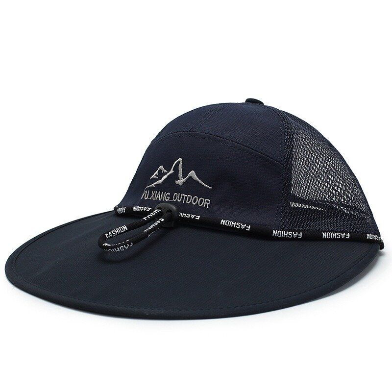 Sombrero De Béisbol Con Sombrilla De Algodón De Verano Para Mujer Para Hombre Gorra Ajustable Transpirable De Malla Informal Al Aire Libre