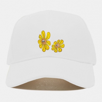 Sombrero De Béisbol Con Sombrilla Enérgica De Moda Con Patrón De Girasol De Algodón Unisex