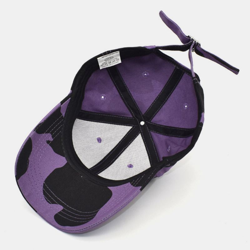 Sombrero De Béisbol Con Sombrilla De Viaje Al Aire Libre Con Patrón De Vacas De Algodón Unisex