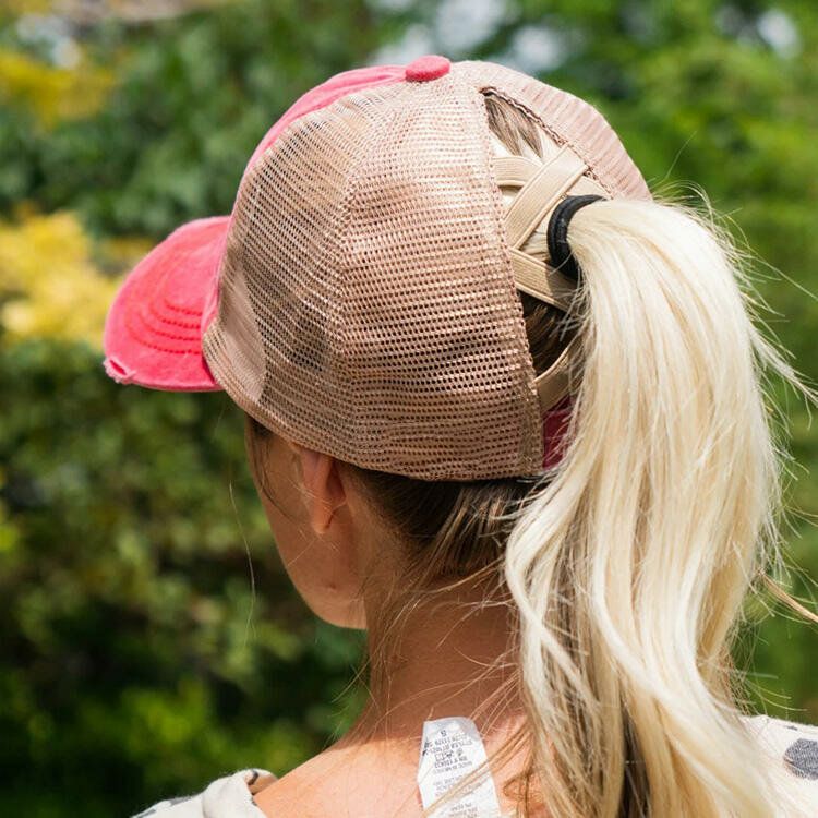 Sombrero De Béisbol De Malla Transpirable De Color Sólido De Algodón Para Mujer