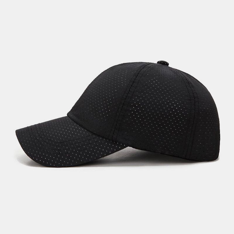 Sombrero De Béisbol Transpirable Con Sombrilla De Viaje De Color Sólido De Malla De Secado Rápido Unisex