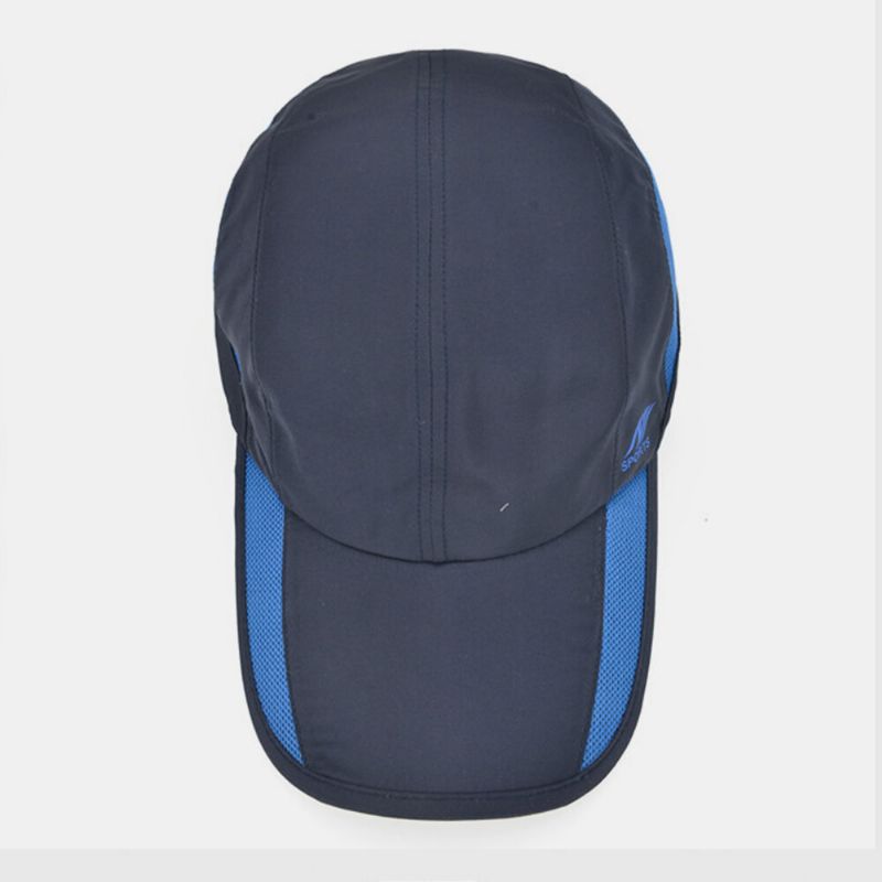 Sombrero De Béisbol Transpirable Con Sombrilla De Viaje De Color Sólido De Secado Rápido De Malla Unisex