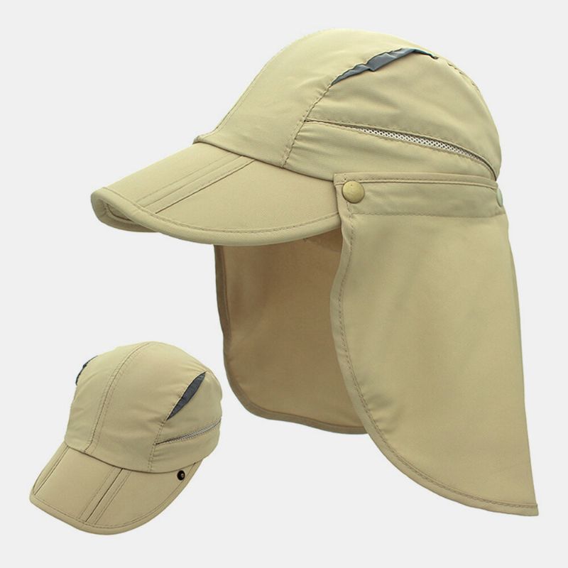 Sombrero De Béisbol Unisex De Doble Uso De Ala Ancha Para Verano Protección Uv Viseras Desmontables Y Transpirables