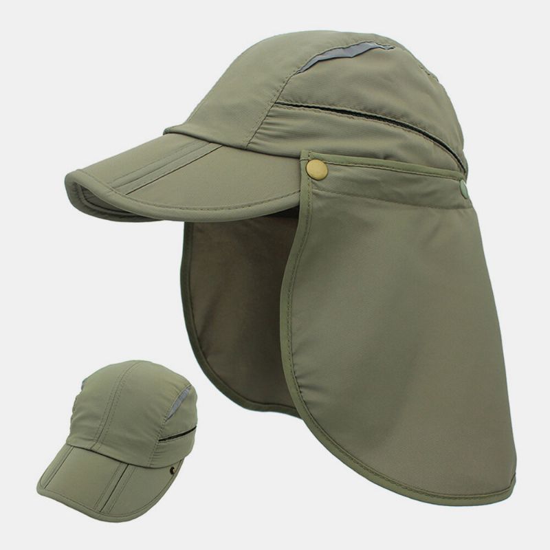 Sombrero De Béisbol Unisex De Doble Uso De Ala Ancha Para Verano Protección Uv Viseras Desmontables Y Transpirables