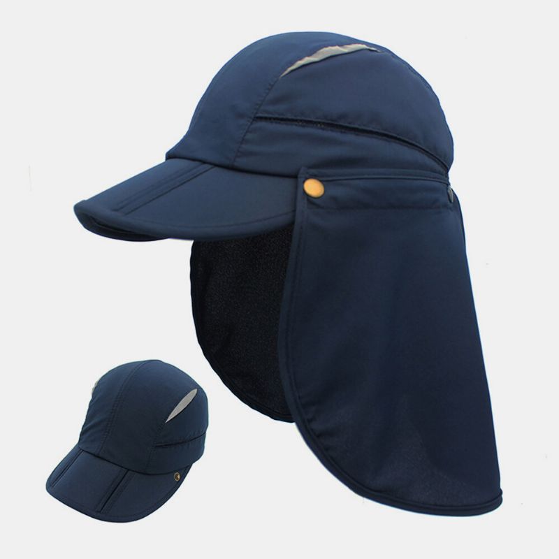 Sombrero De Béisbol Unisex De Doble Uso De Ala Ancha Para Verano Protección Uv Viseras Desmontables Y Transpirables