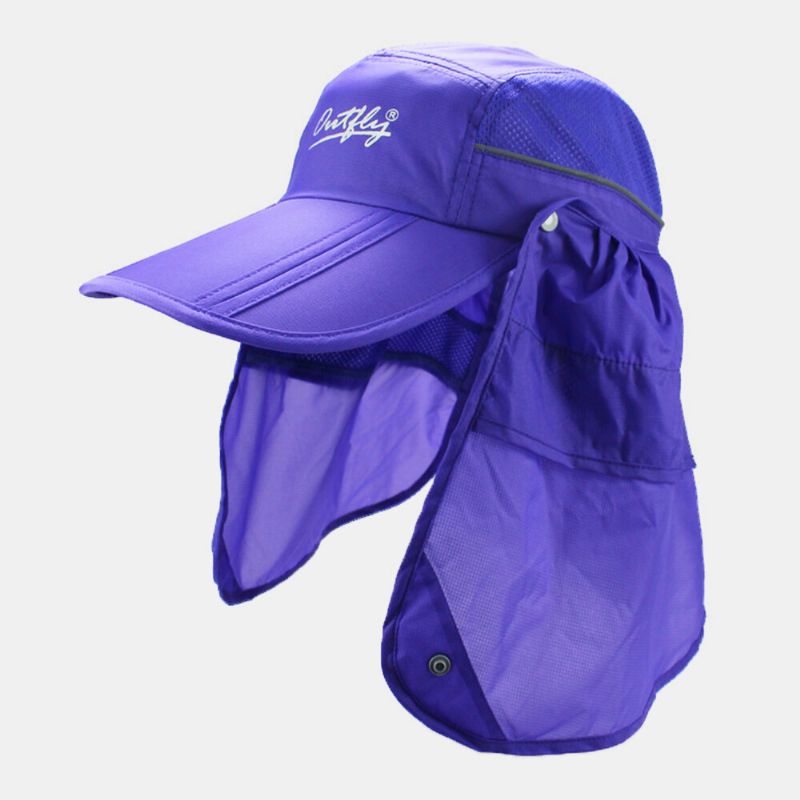 Sombrero De Béisbol Unisex De Doble Uso De Ala Ancha De Verano Para El Cuello Protección Uv Viseras Extraíbles Y Transpirables