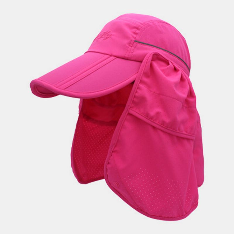 Sombrero De Béisbol Unisex De Doble Uso De Ala Ancha De Verano Para El Cuello Protección Uv Viseras Extraíbles Y Transpirables