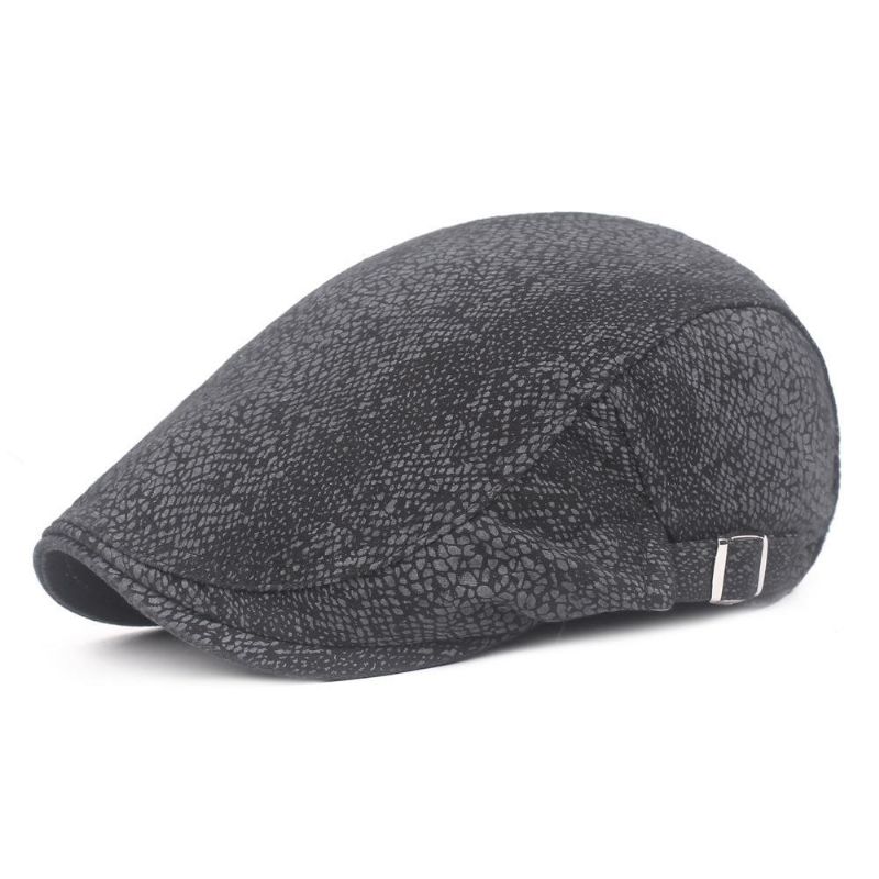 Sombrero De Boina De Pintor De Leopardo Para Hombre Gorra Plana De Vendedor De Periódicos Cabbie