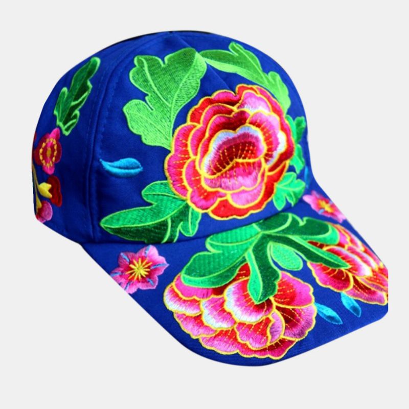 Sombrero Bordado De Flores Para Mujer Gorra De Béisbol Sombrero Protector Solar