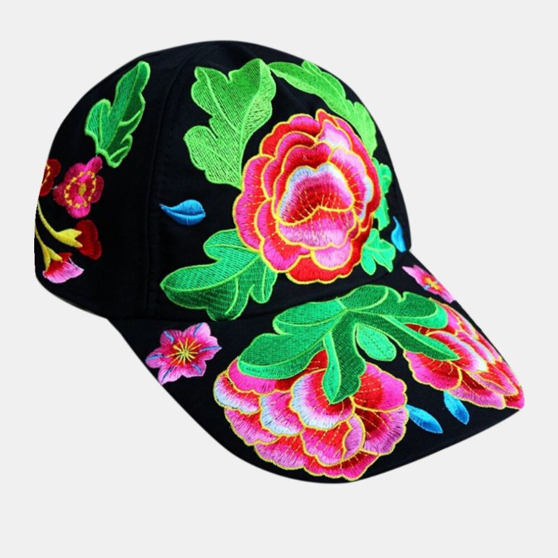 Sombrero Bordado De Flores Para Mujer Gorra De Béisbol Sombrero Protector Solar