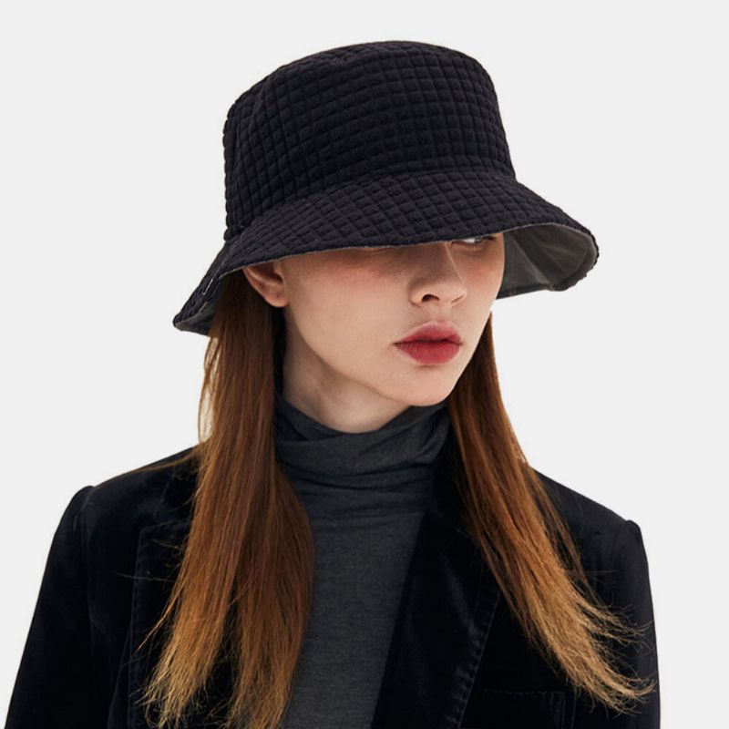 Sombrero De Cubo Con Visera Solar De Protección Uv De Todo Fósforo Informal Cálido Y De Doble Cara Para Mujer