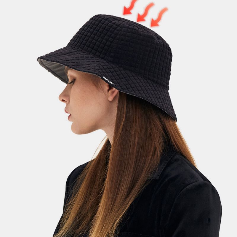 Sombrero De Cubo Con Visera Solar De Protección Uv De Todo Fósforo Informal Cálido Y De Doble Cara Para Mujer