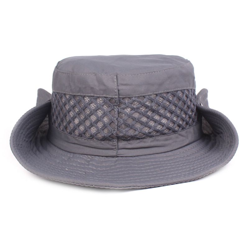 Sombrero De Cubo Para Hombre Gorra De Sombrilla Impermeable Y Transpirable Sombrero De Pesca Ajustable Ala De Gran Tamaño Con Cuerda Para Ciclismo De Pesca Al Aire Libre