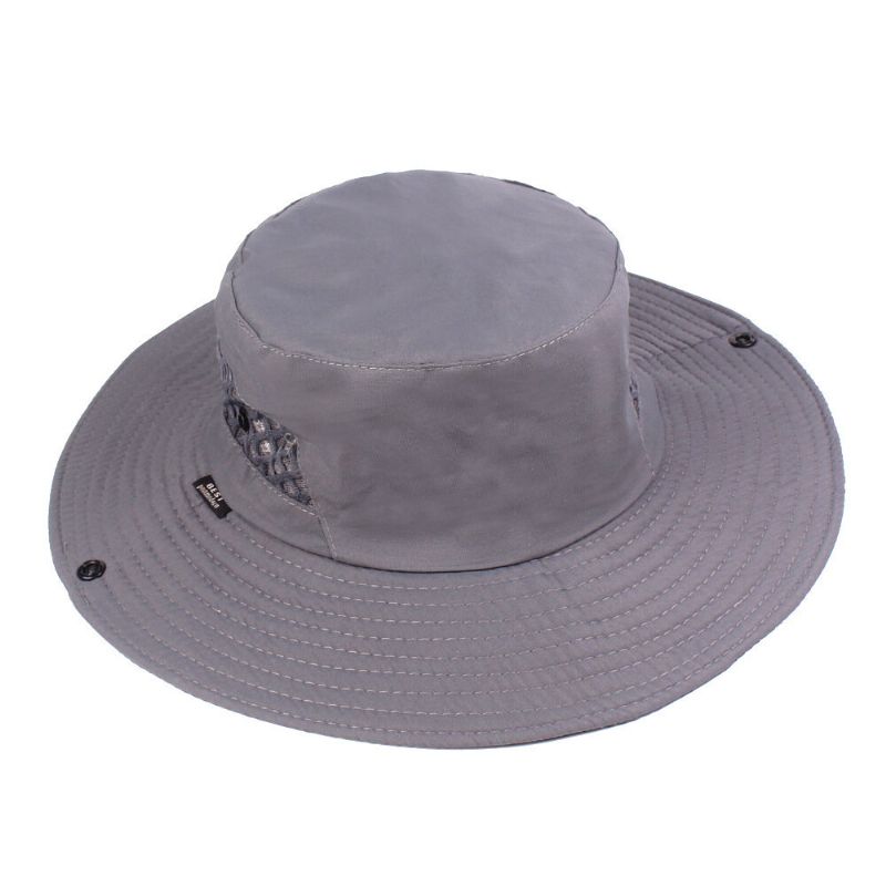 Sombrero De Cubo Para Hombre Gorra De Sombrilla Impermeable Y Transpirable Sombrero De Pesca Ajustable Ala De Gran Tamaño Con Cuerda Para Ciclismo De Pesca Al Aire Libre