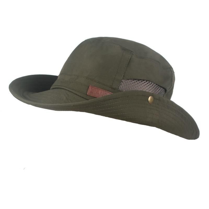 Sombrero De Cubo Plegable De Malla Unisex Sombrero De Montañismo Al Aire Libre Sombrero De Sol Con Visera Grande Gorra De Viaje