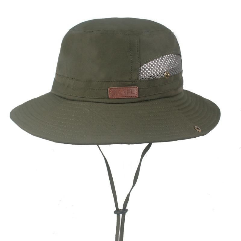 Sombrero De Cubo Plegable De Malla Unisex Sombrero De Montañismo Al Aire Libre Sombrero De Sol Con Visera Grande Gorra De Viaje