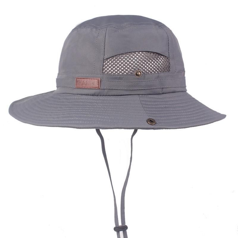 Sombrero De Cubo Plegable De Malla Unisex Sombrero De Montañismo Al Aire Libre Sombrero De Sol Con Visera Grande Gorra De Viaje