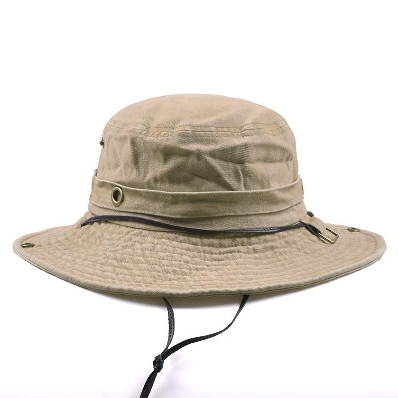 Sombrero De Cubo De Protección Uv Lavada De Algodón Plegable Unisex Sombrero De Montañismo Al Aire Libre Sombrero De Visera Con Protección Solar Gorra De Cubo