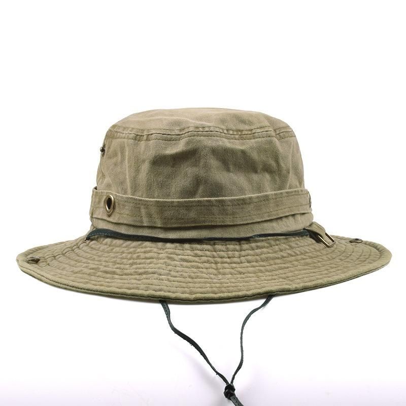 Sombrero De Cubo De Protección Uv Lavada De Algodón Plegable Unisex Sombrero De Montañismo Al Aire Libre Sombrero De Visera Con Protección Solar Gorra De Cubo