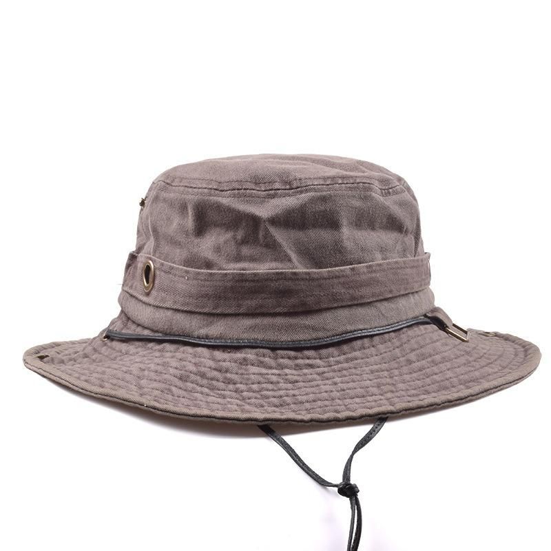 Sombrero De Cubo De Protección Uv Lavada De Algodón Plegable Unisex Sombrero De Montañismo Al Aire Libre Sombrero De Visera Con Protección Solar Gorra De Cubo