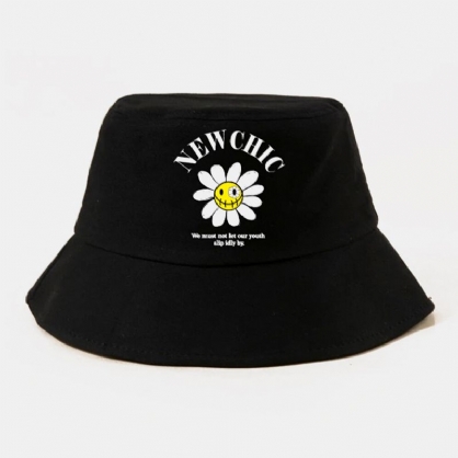 Sombrero De Cubo De Sombrilla De Moda Al Aire Libre Informal Con Estampado De Girasol Unisex